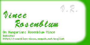 vince rosenblum business card